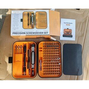 New Screwdriver Set, 130 in 1 with 120 bits Repair Tool Kit, Magnetic Screwdrive